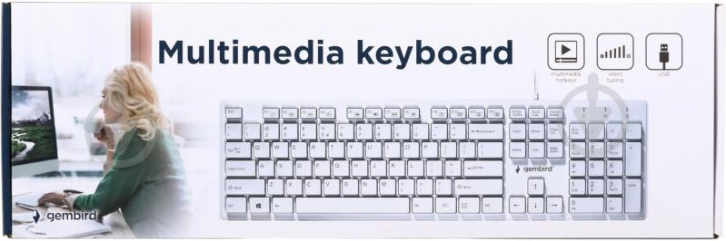 Клавіатура Gembird (KB-MCH-03-W-UA) white - фото 3
