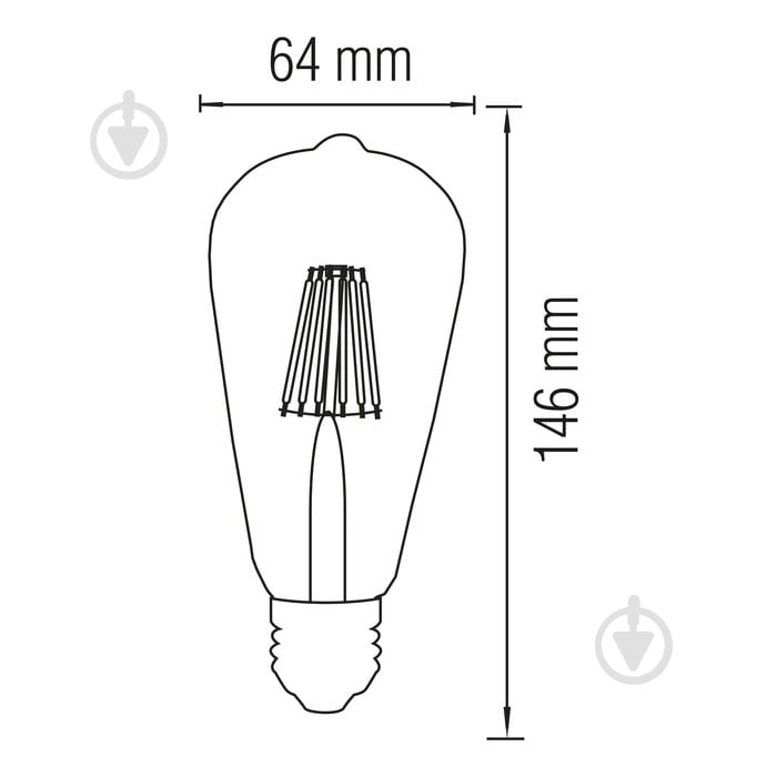 Лампа світлодіодна HOROZ ELECTRIC 6 Вт E27 2200 К 220 В прозора 001-029-0006-010 - фото 2