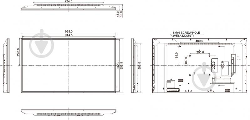Монітор Iiyama ProLite 42,5" (LE4340UHS-B1) - фото 17