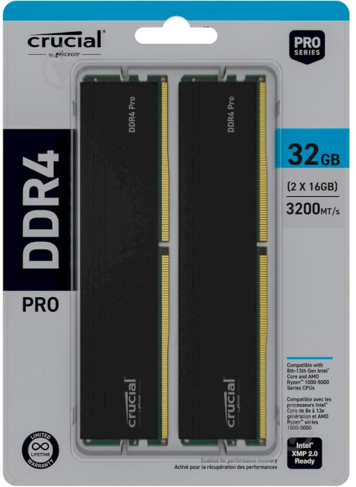 Оперативная память Crucial DDR4 SDRAM 32 GB (2x16GB) 3200 MHz (CP2K16G4DFRA32A) - фото 5