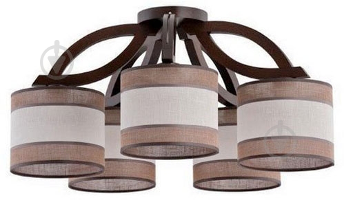 Люстра потолочная TK Lighting Cortes Venge 153 5x60 Вт E27 венге - фото 1