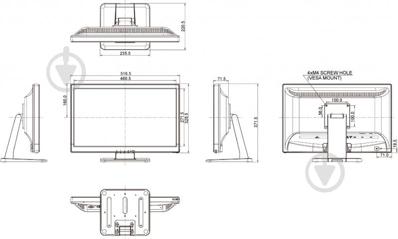 Монитор Iiyama ProLite 21,5" (T2252MTS-B5) - фото 13
