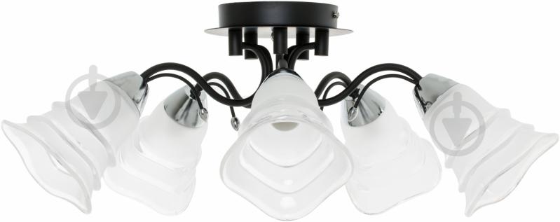 Люстра стельова Accento lighting Meno 5xE14 чорний хром ALHL-JSL-6127/5-CMB - фото 2