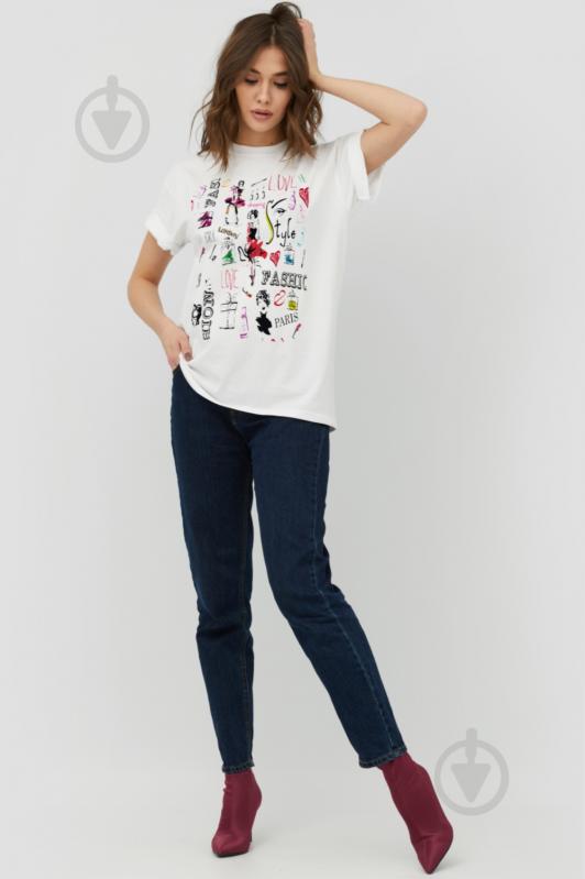 Футболка YAPPI Oversize 3702120 р.M белый - фото 1