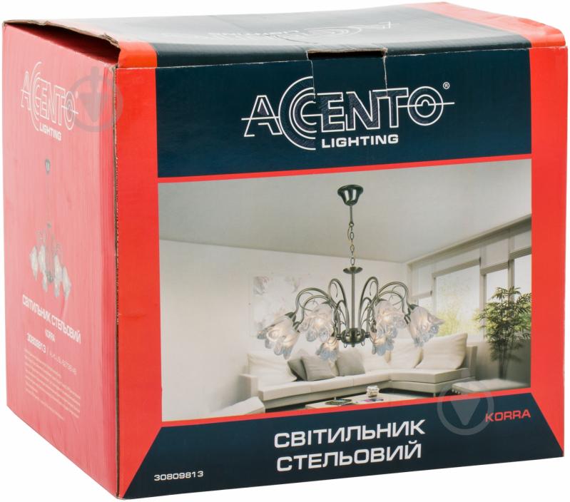 Люстра подвесная Accento lighting Korra 8xE14 античная латунь ALHL-JSL-6273/8-AB - фото 4