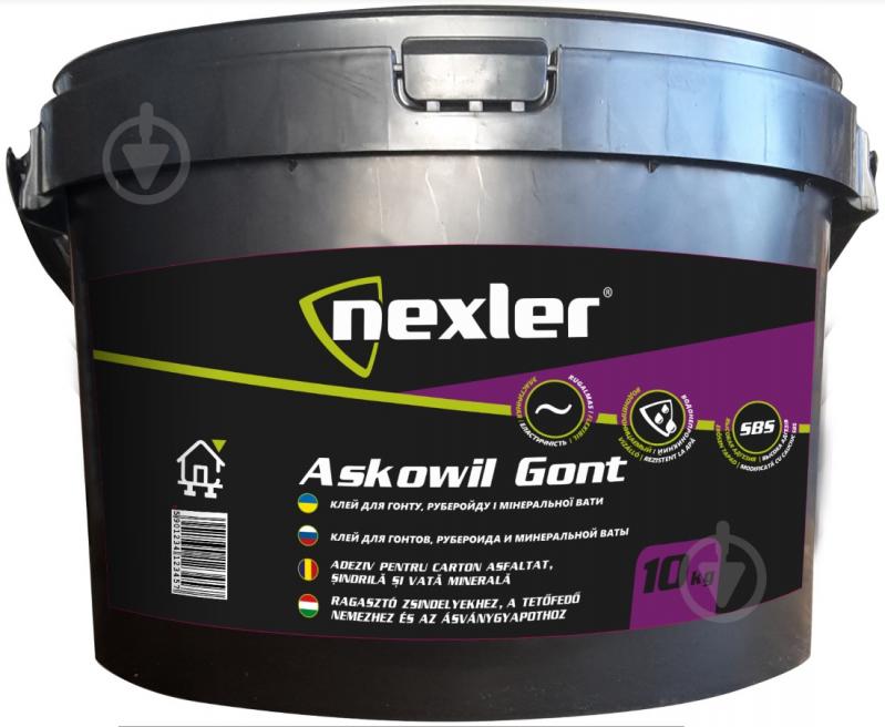 ᐉ Мастика битумно-каучуковая NEXLER Askowil Gont 10 кг • Купить в е .