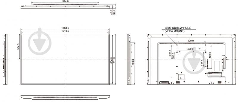 Монитор Iiyama ProLite 55" (LE5540S-B1) - фото 10