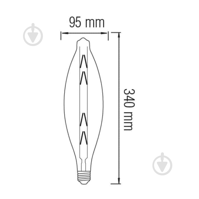 Лампа светодиодная HOROZ ELECTRIC ELLIPTIC 8 Вт E27 2200 К 220 В прозрачная 001-054-0008-010 - фото 2