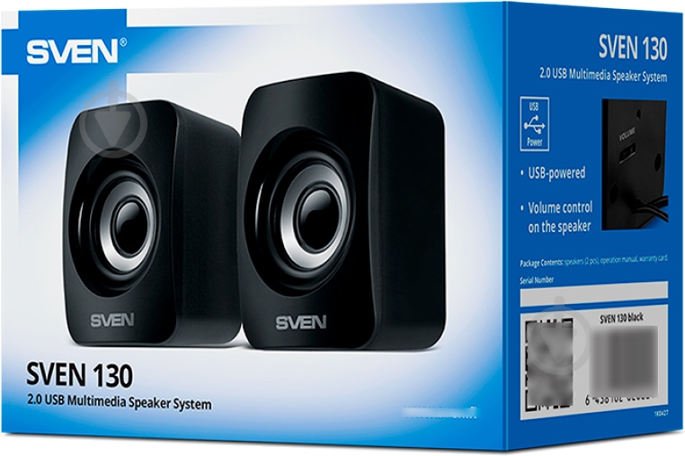 Акустика Sven 130 2.0 black - фото 4