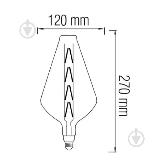 Лампа світлодіодна HOROZ ELECTRIC 8 Вт E27 2200 К 220 В прозора 001-052-0008-010 - фото 2