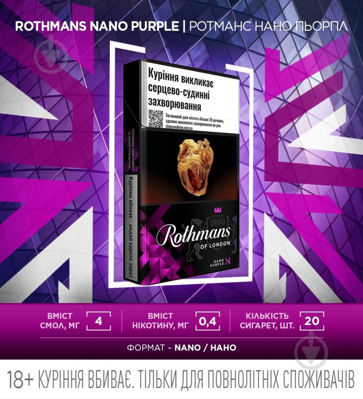 Сигареты Rothmans Nano Purple (4820192687171) - фото 3