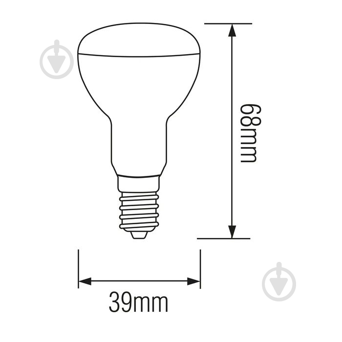 Лампа світлодіодна HOROZ ELECTRIC 4 Вт R39 матова E14 175 В 4200 К 001-039-0004-031 - фото 2