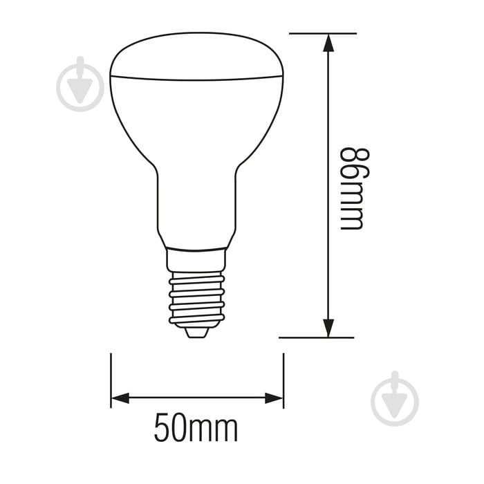 Лампа світлодіодна HOROZ ELECTRIC 6 Вт R50 матова E14 175 В 4200 К 001-040-0006-031 - фото 2