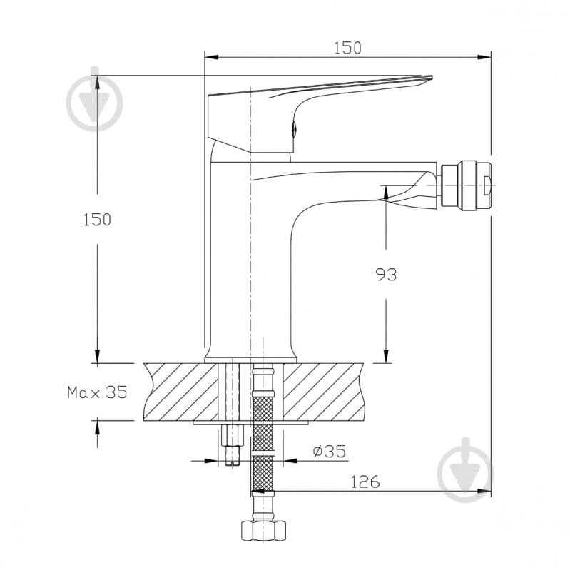 Смеситель для биде Imprese Loreta 40350 - фото 3