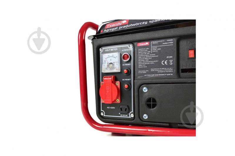 Генератор бензиновый Tvardy Tvardy 0,65 кВт / 0,72 кВт 220 В T05001 - фото 4