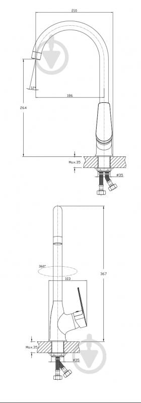 Змішувач для кухні Water House Modern 401101C-M7126 - фото 7 Змішувач для кухні Water House Modern 401101C-M7126 - фото 7