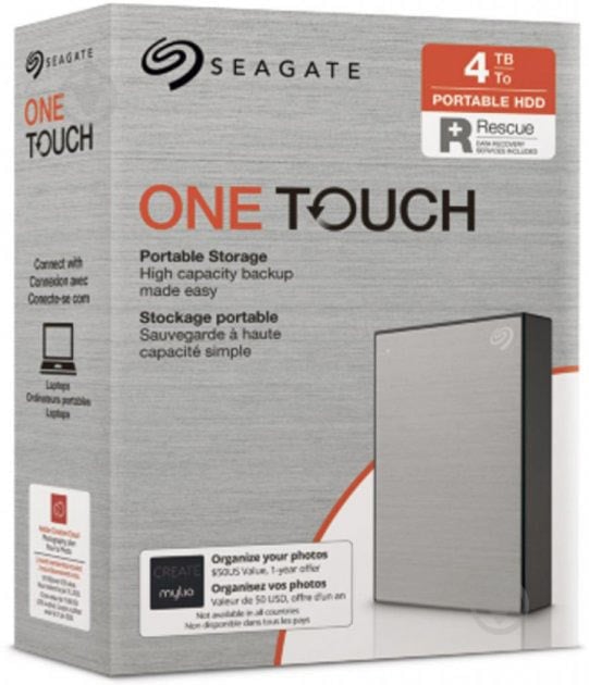 Жесткий диск Seagate One Touch 4 ТБ 2,5" USB 3.2 (STKC4000401) silver - фото 7