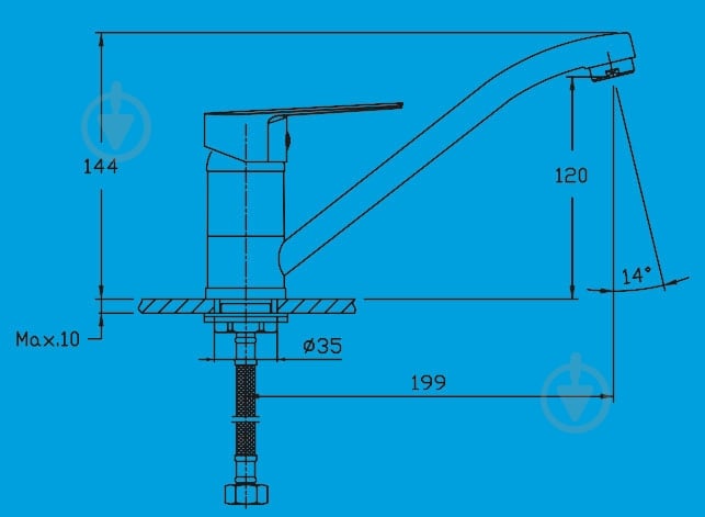 Смеситель для кухни Water House Modern HB7125101C - фото 3