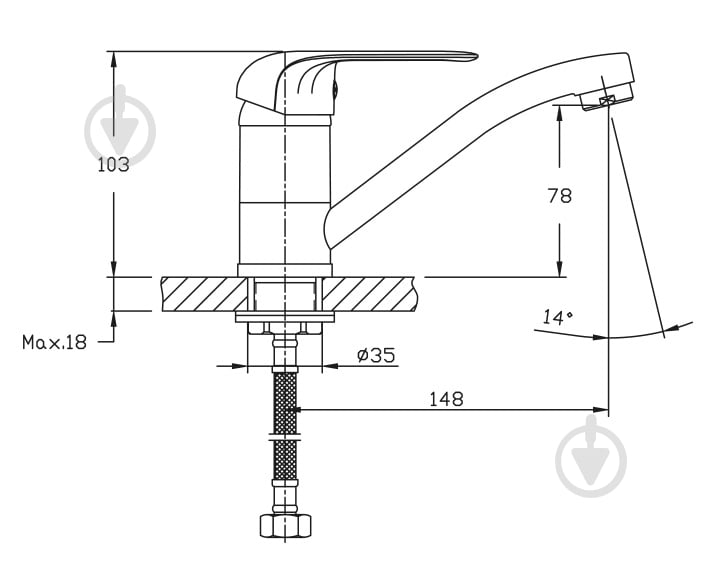 Смеситель для умывальника Water House Smart HB7125102C-B - фото 5