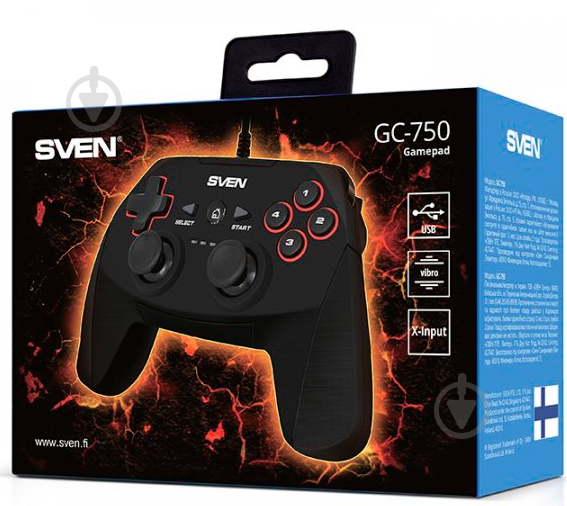 Геймпад Sven GC-750 USB (00700045) - фото 4 Геймпад Sven GC-750 USB (00700045) - фото 4