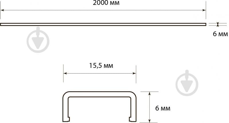 Профиль алюминиевый Светкомплект прямой анодированный ЛП7 6x15,5 мм + рассеиватель матовый 200 см - фото 3