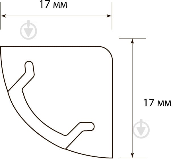 Заглушка Светкомплект SVU для кутового профiлю 17х17 мм 2 шт./уп. - фото 3