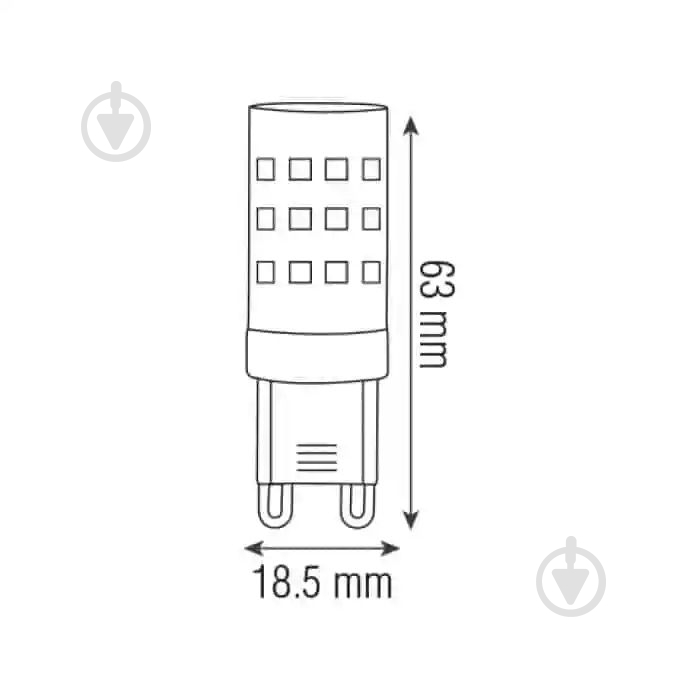 Лампа світлодіодна HOROZ ELECTRIC 10 Вт G9 прозора G9 220 В 2700 К 001-045-0010-020 - фото 2