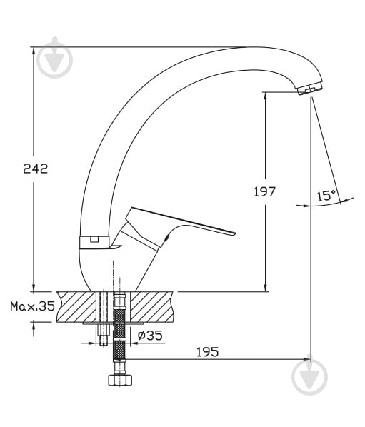 Смеситель для кухни Water House Eco HB7148145C-M7313 - фото 6