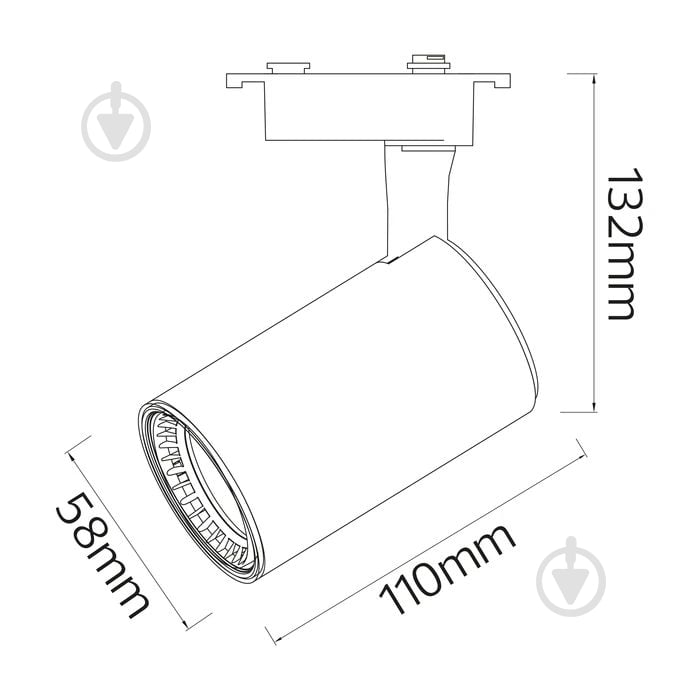 Трековий прожектор HOROZ ELECTRIC LYON 10 Вт 4200 К чорний 018-020-0010-020 - фото 2