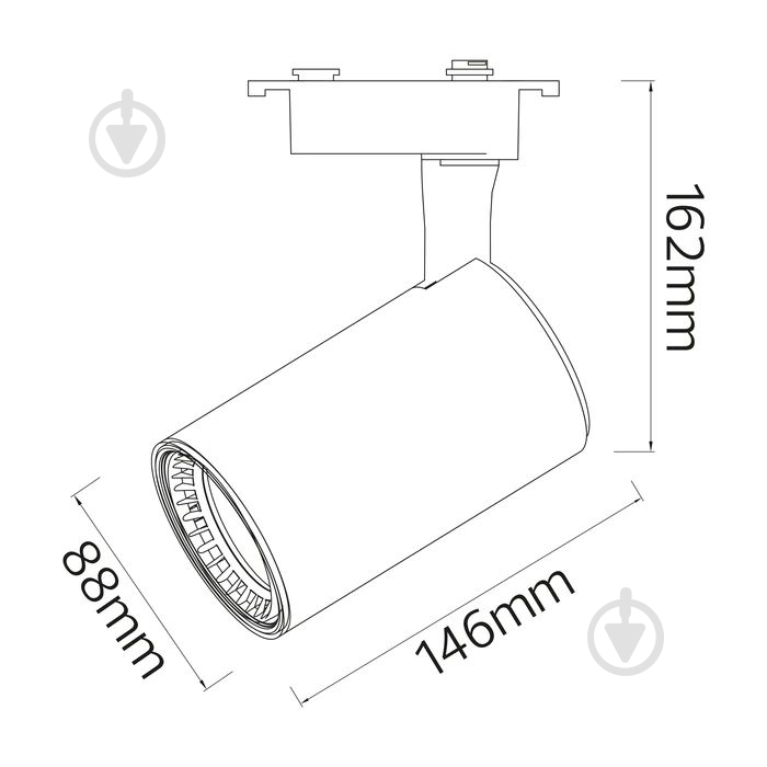 Трековый прожектор HOROZ ELECTRIC LYON 24 Вт 4200 К белый 018-020-0024-010 - фото 2