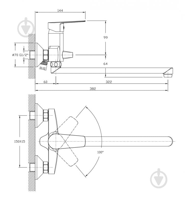 Смеситель для душа Water House Modern HB101 - фото 7