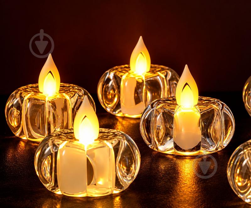 Свеча LED прозрачная 5,3x3,7 см Sensio - фото 3