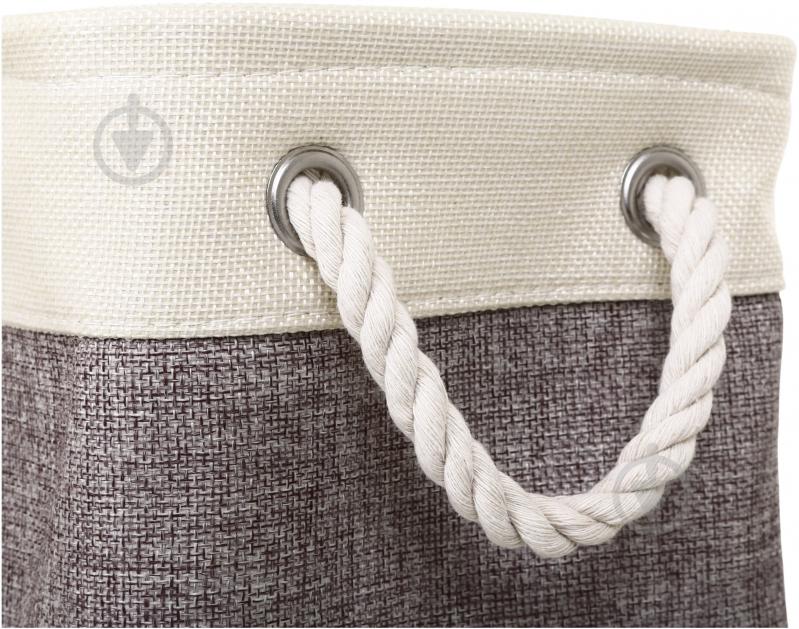 Кошик з ручкою Basic , 28х20х16 см, бежево-сірий Sensio - фото 3