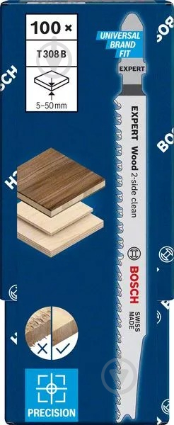 Набір пилок для електролобзика Bosch Wood Т308В 100 шт. 2608900553 - фото 2