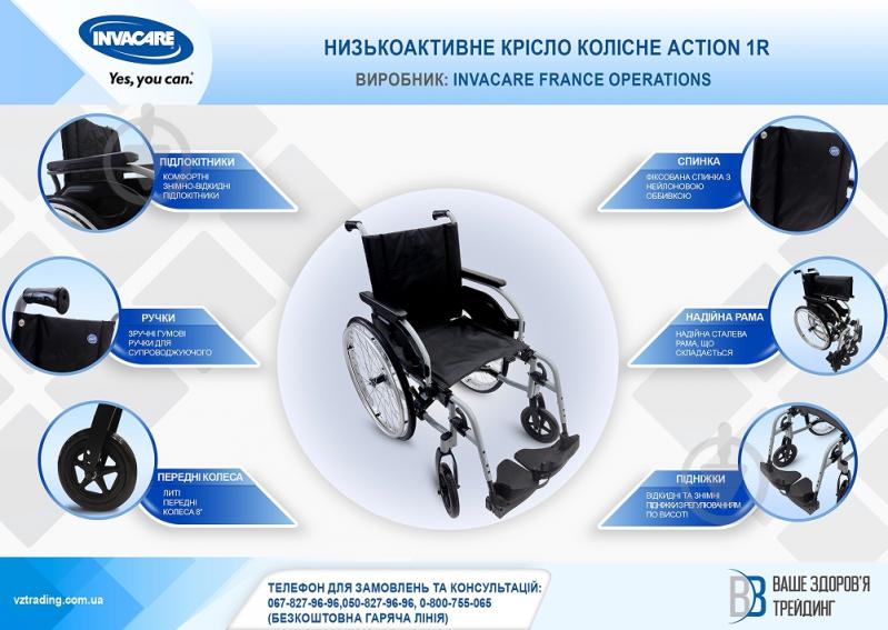 Коляска инвалидная INVACARE Action 1R - фото 5 Коляска инвалидная INVACARE Action 1R - фото 5