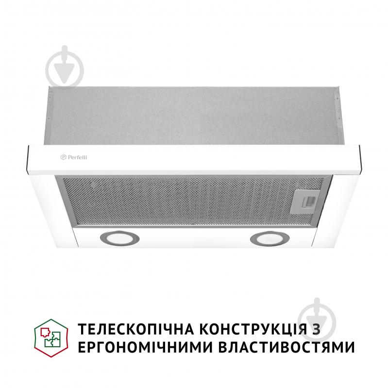 Вытяжка Perfelli TL 502 WH LED телескопическая - фото 2