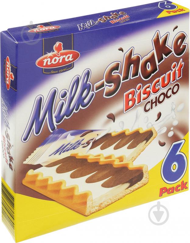 Печенье Nora Milk-Shake сo сливочно-шоколадной начинкой 150 г (8717185470178) - фото 1