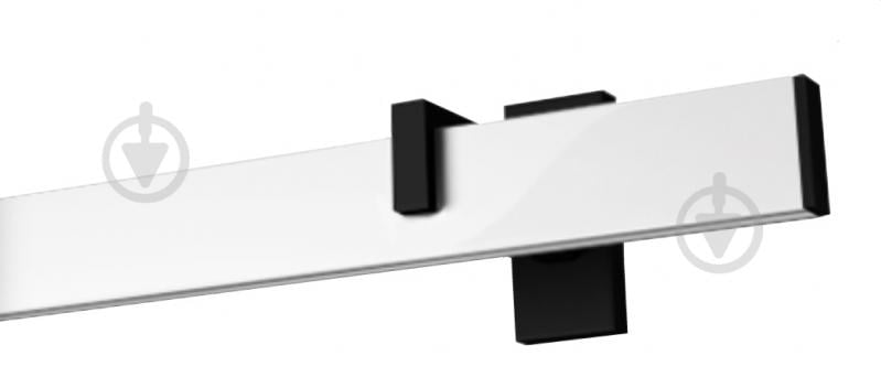 Комплект карниза Quadrum одинарный 9/200 см черный/белый профиль/черное окончание с черными крючками - фото 1 Комплект карниза Quadrum одинарный 9/200 см черный/белый профиль/черное окончание с черными крючками - фото 1