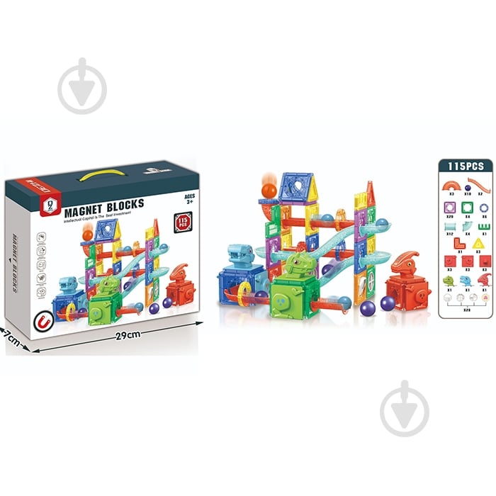 Конструктор магнитный IQHB Лабиринт с шариками 115 деталей HD128A - фото 1 Конструктор магнитный IQHB Лабиринт с шариками 115 деталей HD128A - фото 1