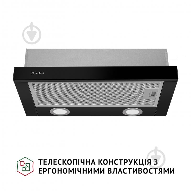 Витяжка Perfelli TL 502 BL LED телескопічна - фото 2