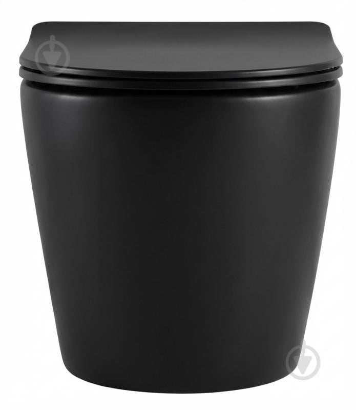 Унітаз підвісний ScandiSPA NARVIK BLACK TORNADO із сидінням Duroplast SLIM soft-close - фото 2
