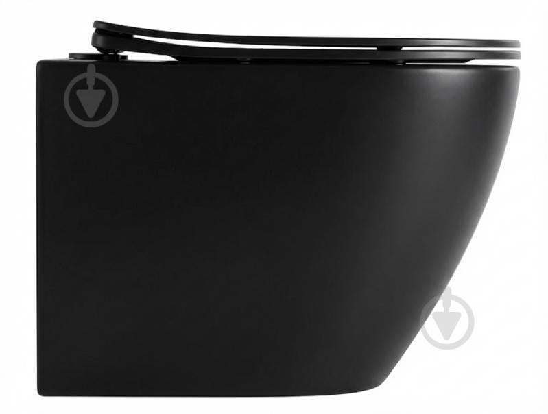 Унітаз підвісний ScandiSPA NARVIK BLACK TORNADO із сидінням Duroplast SLIM soft-close - фото 3