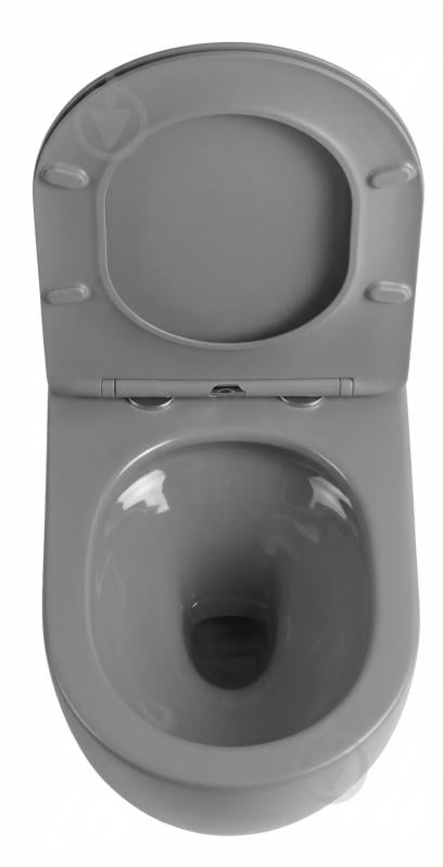 Унітаз підвісний ScandiSPA NARVIK GREY TORNADO сидіння Duroplast SLIM soft-close - фото 4