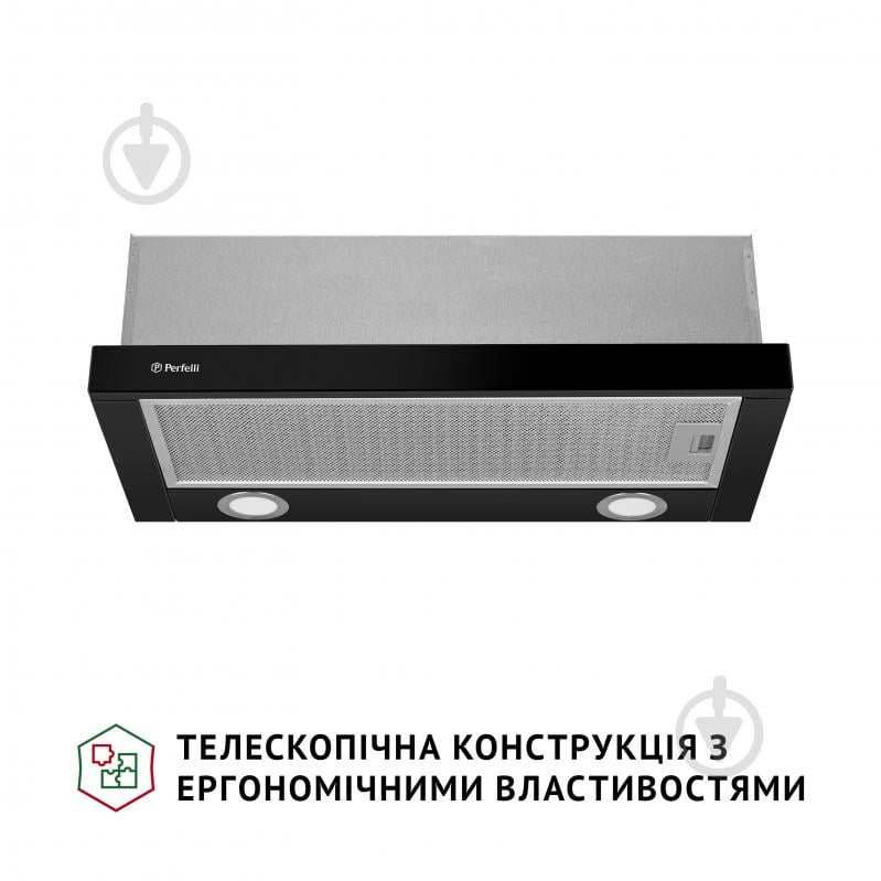 Витяжка Perfelli TL 602 BL LED телескопічна - фото 2