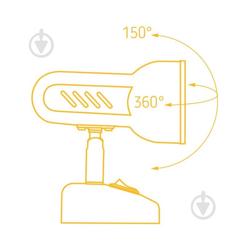 Спот LightMaster із вимикачем RAD S-S MR16 1xG5.3 білий - фото 4