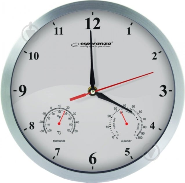 Часы Wall Clock Washington EHC008W 30 см White Esperanza - фото 1