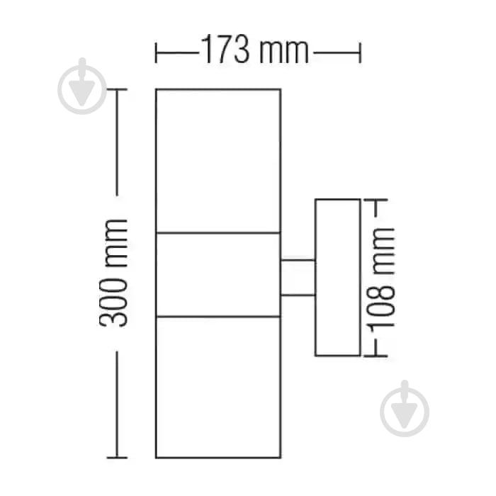 Світильник настінний HOROZ ELECTRIC Manolya-3 E27 60 Вт IP44 чорний 075-008-0003-010 - фото 2