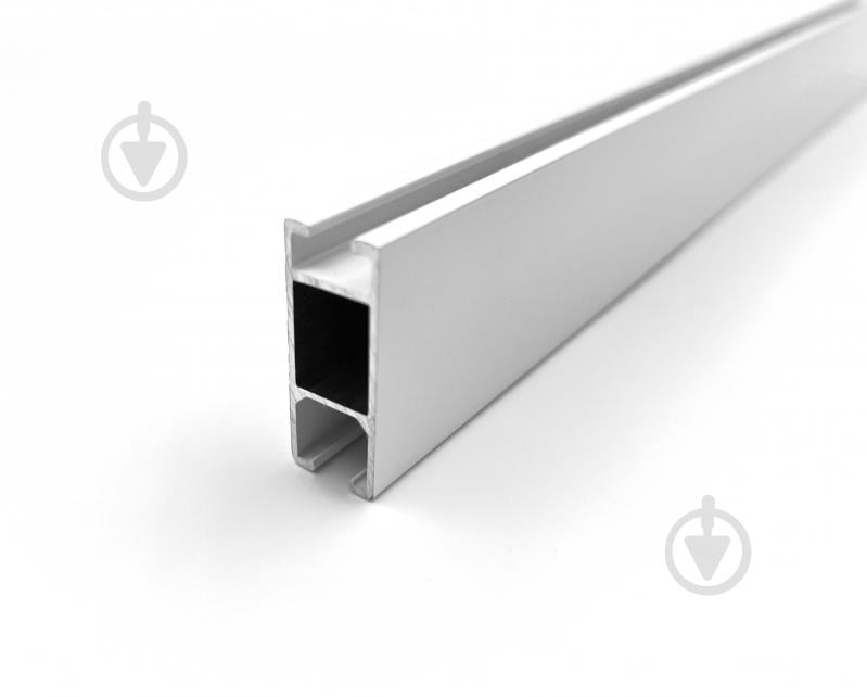 Комплект карниза Quadrum одинарный 15/300 см черный/белый профиль/черное окончание с белыми крючками - фото 6