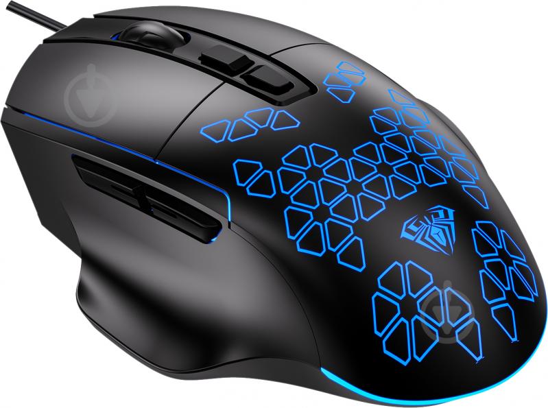 Миша Aula ігрова дротова F812 Wired gaming mouse with 7 keys black (6948391213132) - фото 2