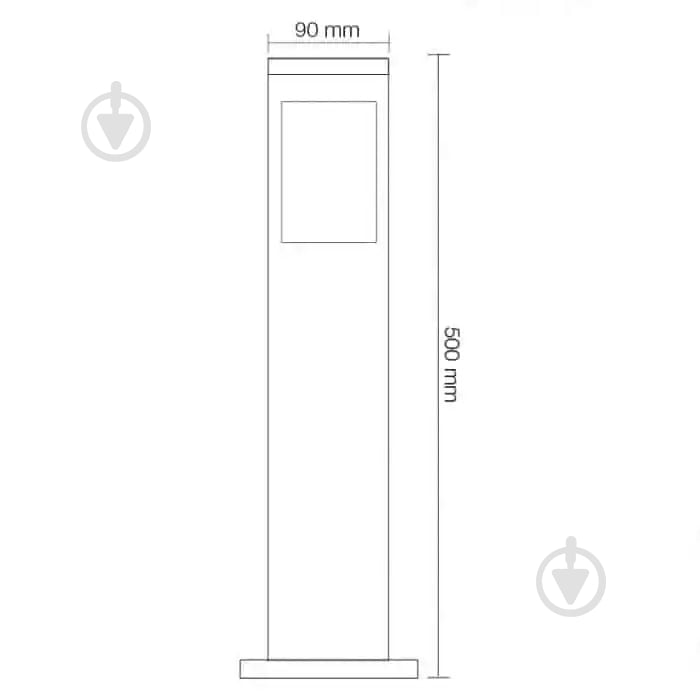 Світильник парковий HOROZ ELECTRIC Kavak/SQ-4 E27 60 Вт IP44 чорний 075-015-0004-010 - фото 2